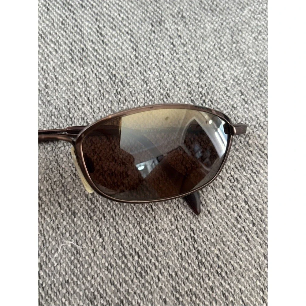 MAUI JIM FLEXON MJ-302-23 DGM BROWNISH POLARIZED SLEEK METAL WRAP SUNGLASSES